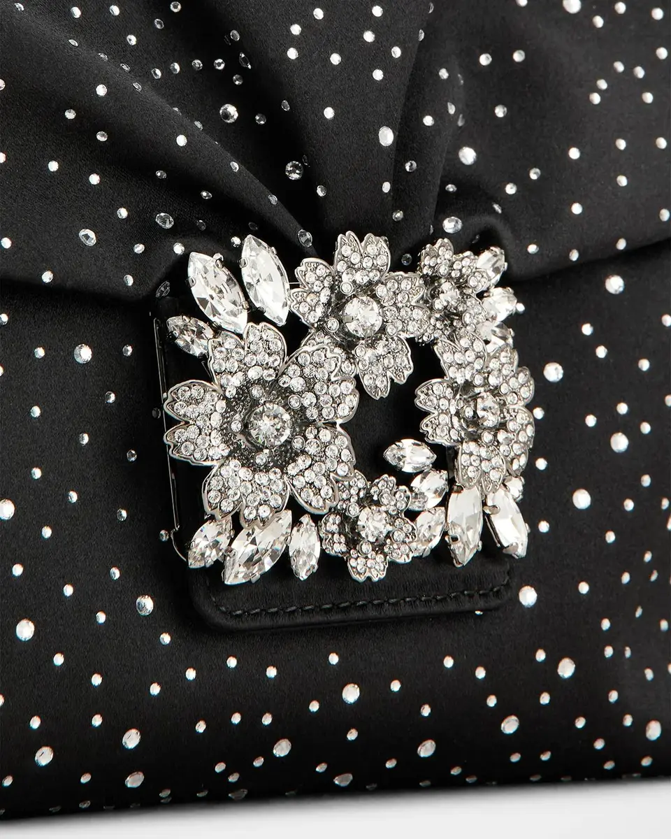 Roger Vivier Bouquet Mini Rhinestone Satin Shoulder Bag | Thumbnail 4 Roger Vivier Bouquet Mini Rhinestone Satin Shoulder Bag | Thumbnail 4
