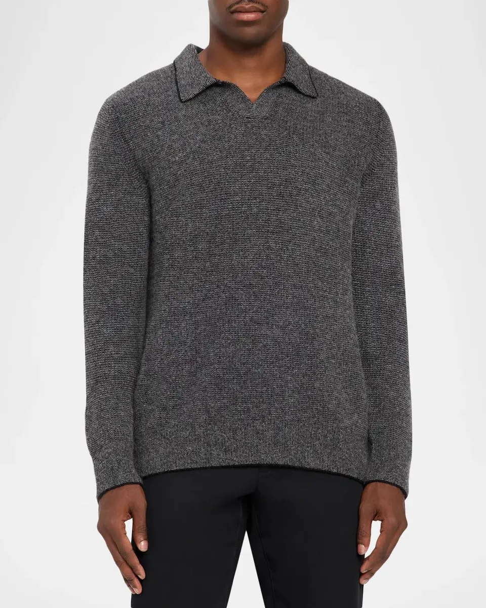 Vince Men's Boiled Cashmere Thermal Sweater | Thumbnail 4 Vince Men's Boiled Cashmere Thermal Sweater | Thumbnail 4
