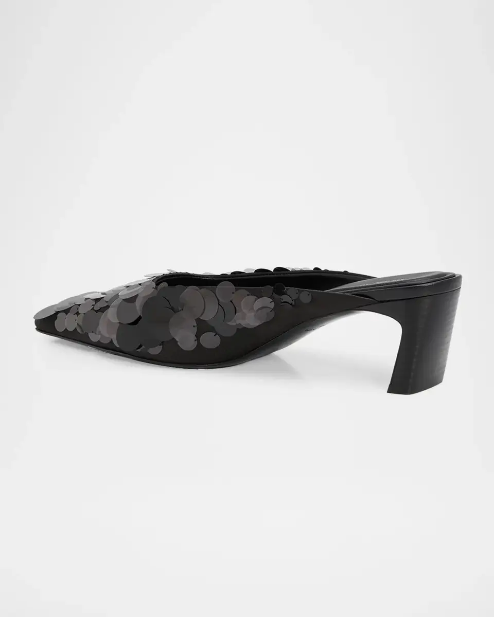 rag & bone Kai 55MM Paillette-Embellished Satin Mules | Thumbnail 4 rag & bone Kai 55MM Paillette-Embellished Satin Mules | Thumbnail 4