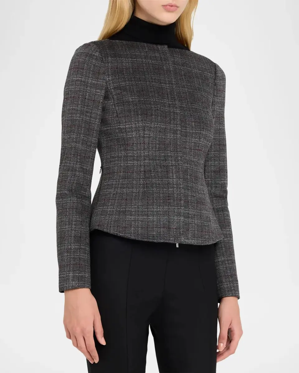 Theory Plaid Tweed Jacket | Thumbnail 4 Theory Plaid Tweed Jacket | Thumbnail 4