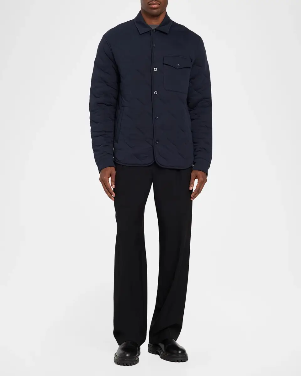 Vince Men's Cotton Quilted Shirt Jacket | Thumbnail 2 Vince Men's Cotton Quilted Shirt Jacket | Thumbnail 2