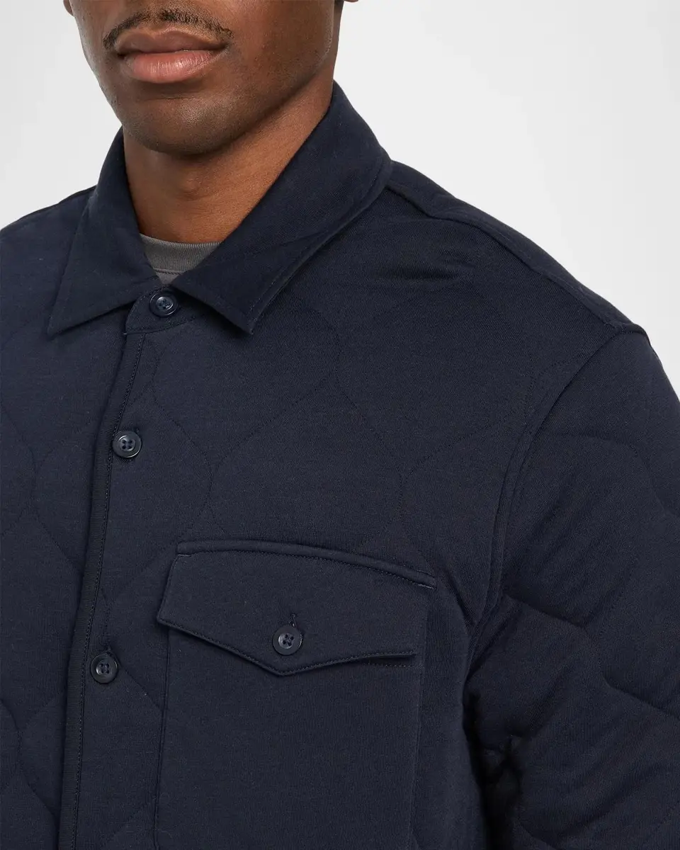Vince Men's Cotton Quilted Shirt Jacket | Thumbnail 5 Vince Men's Cotton Quilted Shirt Jacket | Thumbnail 5