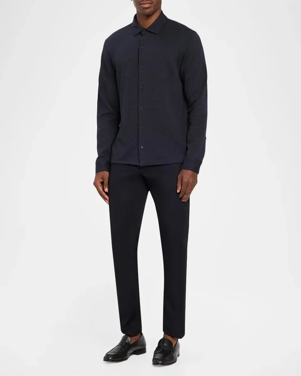 Vince Men's Micro-Herringbone Button-Down Shirt | Thumbnail 2 Vince Men's Micro-Herringbone Button-Down Shirt | Thumbnail 2