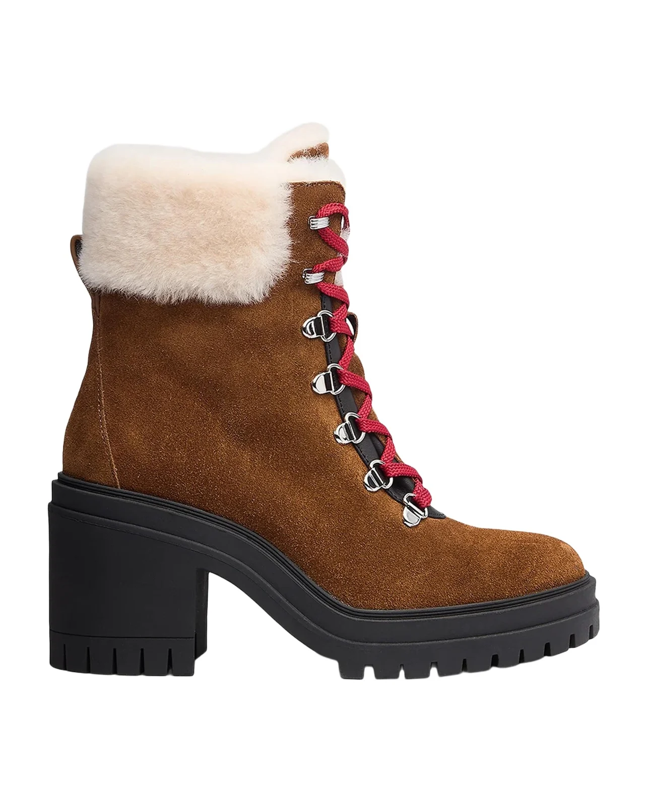 Bedford 90MM Faux Fur-Trimmed Suede Boots