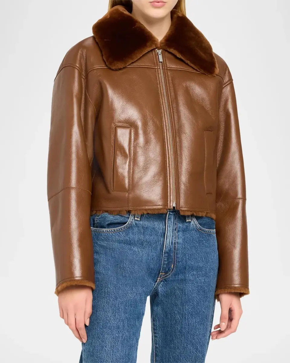 Theory Crop Shearling Jacket | Thumbnail 4 Theory Crop Shearling Jacket | Thumbnail 4