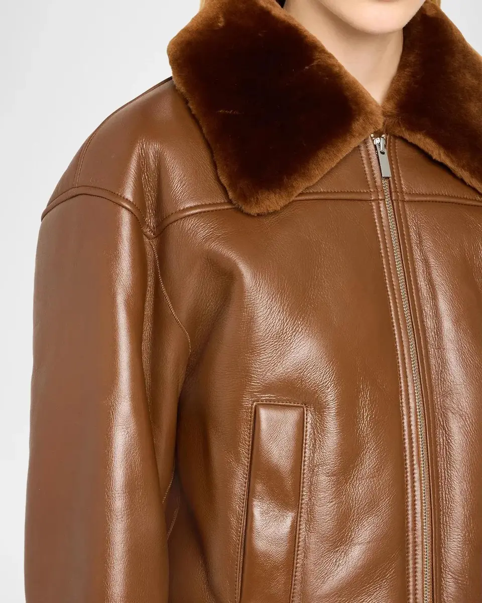 Theory Crop Shearling Jacket | Thumbnail 5 Theory Crop Shearling Jacket | Thumbnail 5