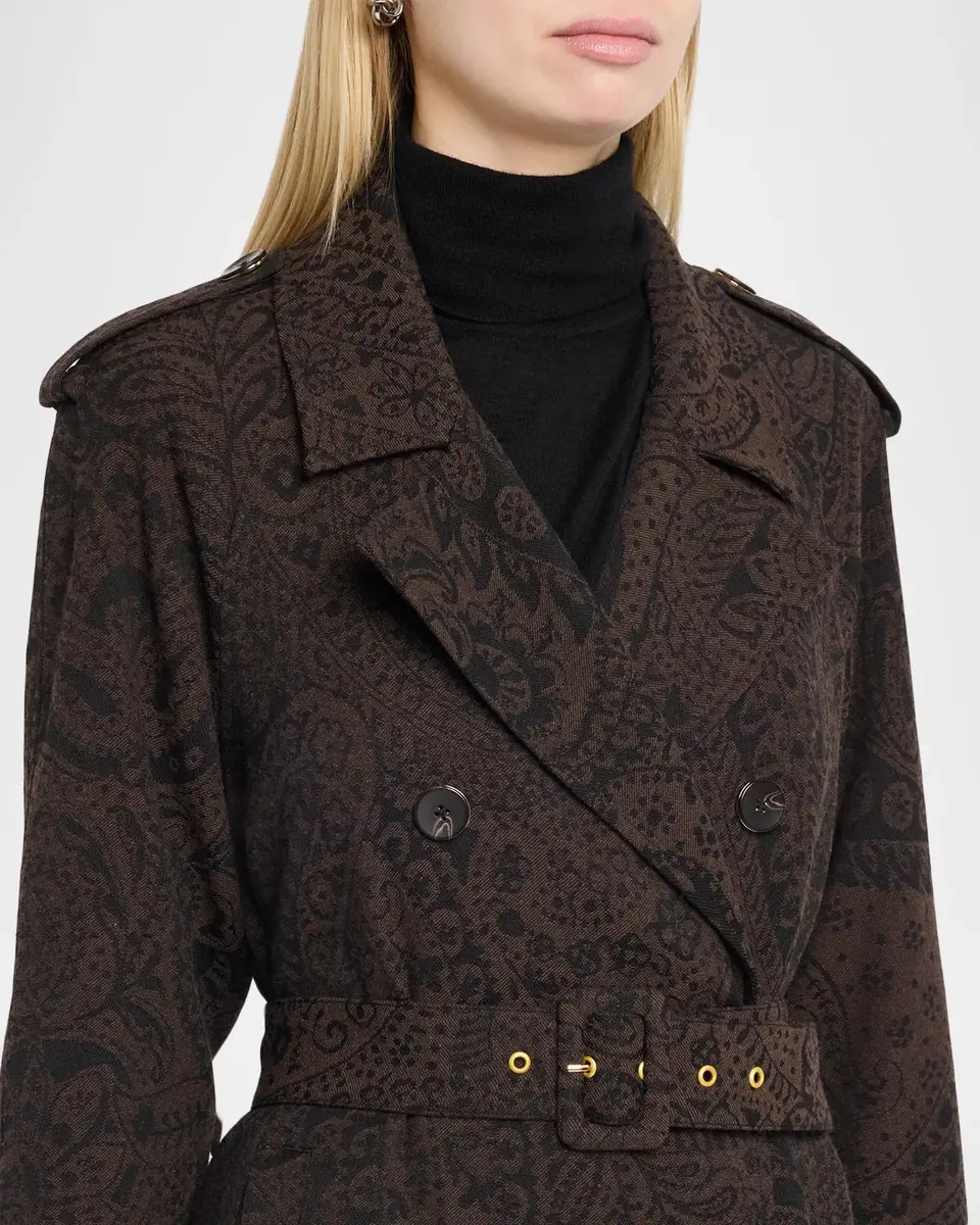 L'Agence Brinley Oversized Paisley Trench Coat | Thumbnail 5 L'Agence Brinley Oversized Paisley Trench Coat | Thumbnail 5