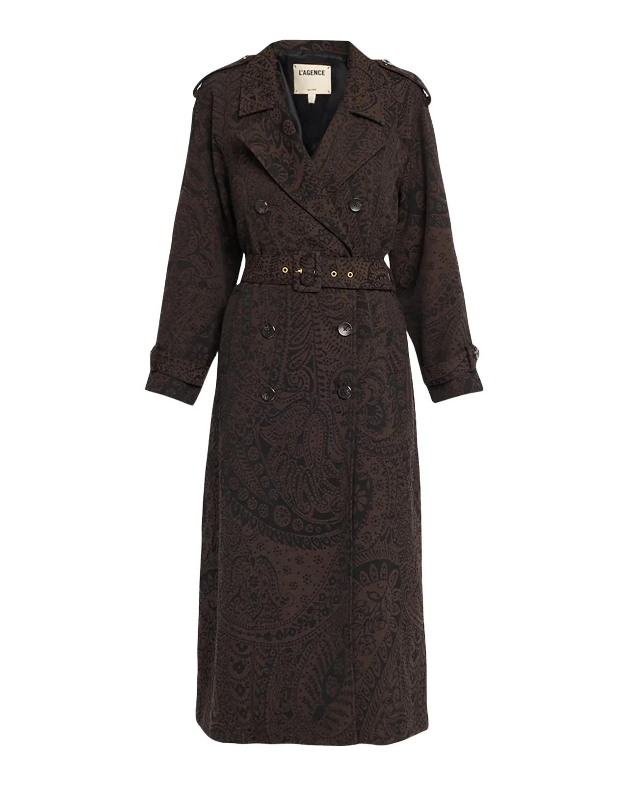 Brinley Oversized Paisley Trench Coat