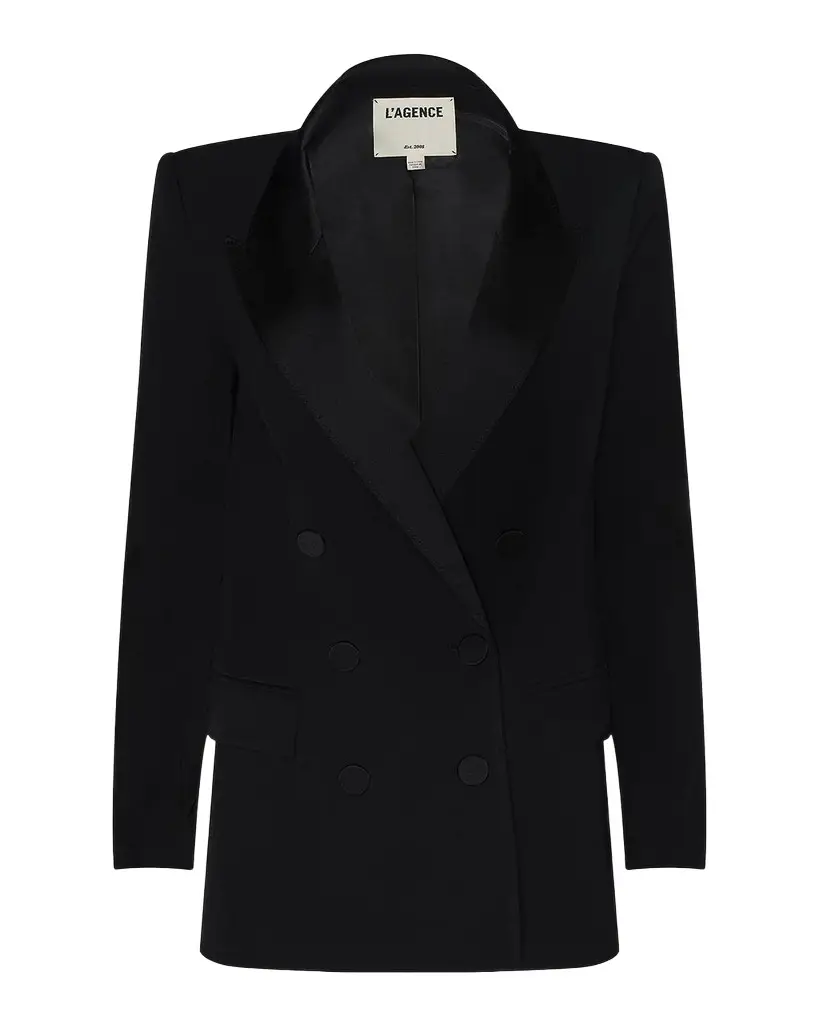 L'Agence Cambrie Oversized Blazer with Boutonniere
