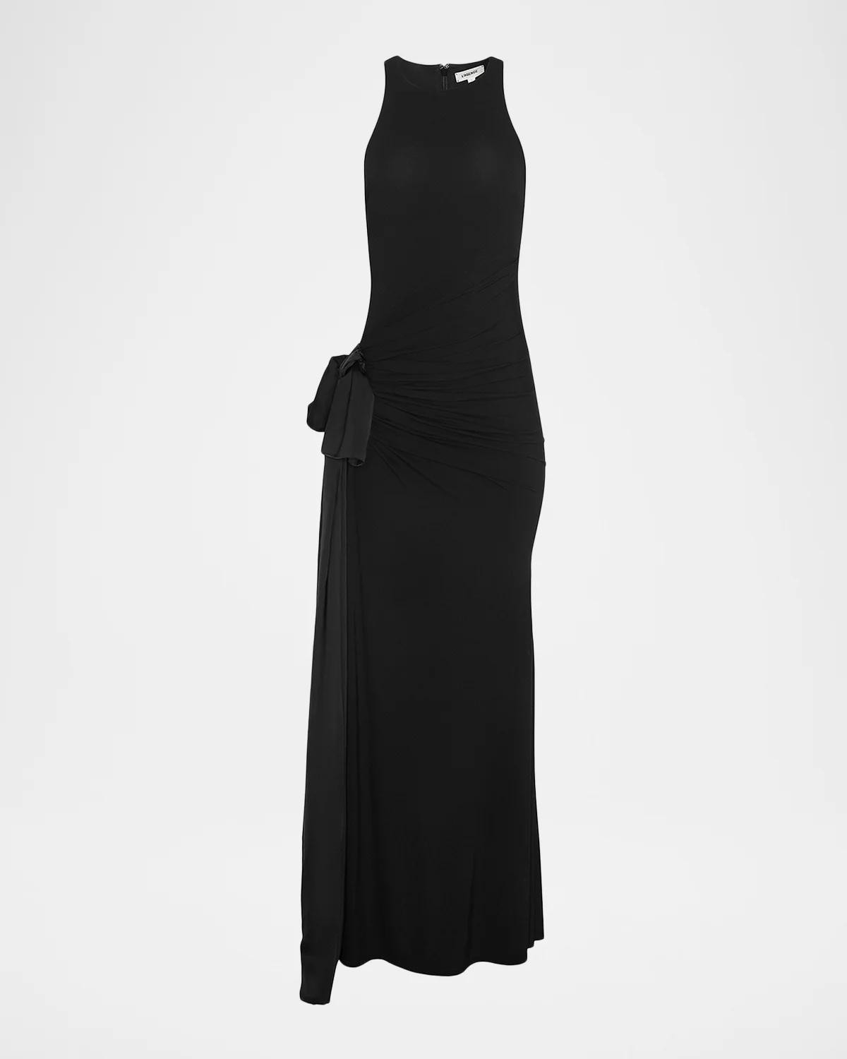 L'Agence Frost Shirred Sleeveless Gown