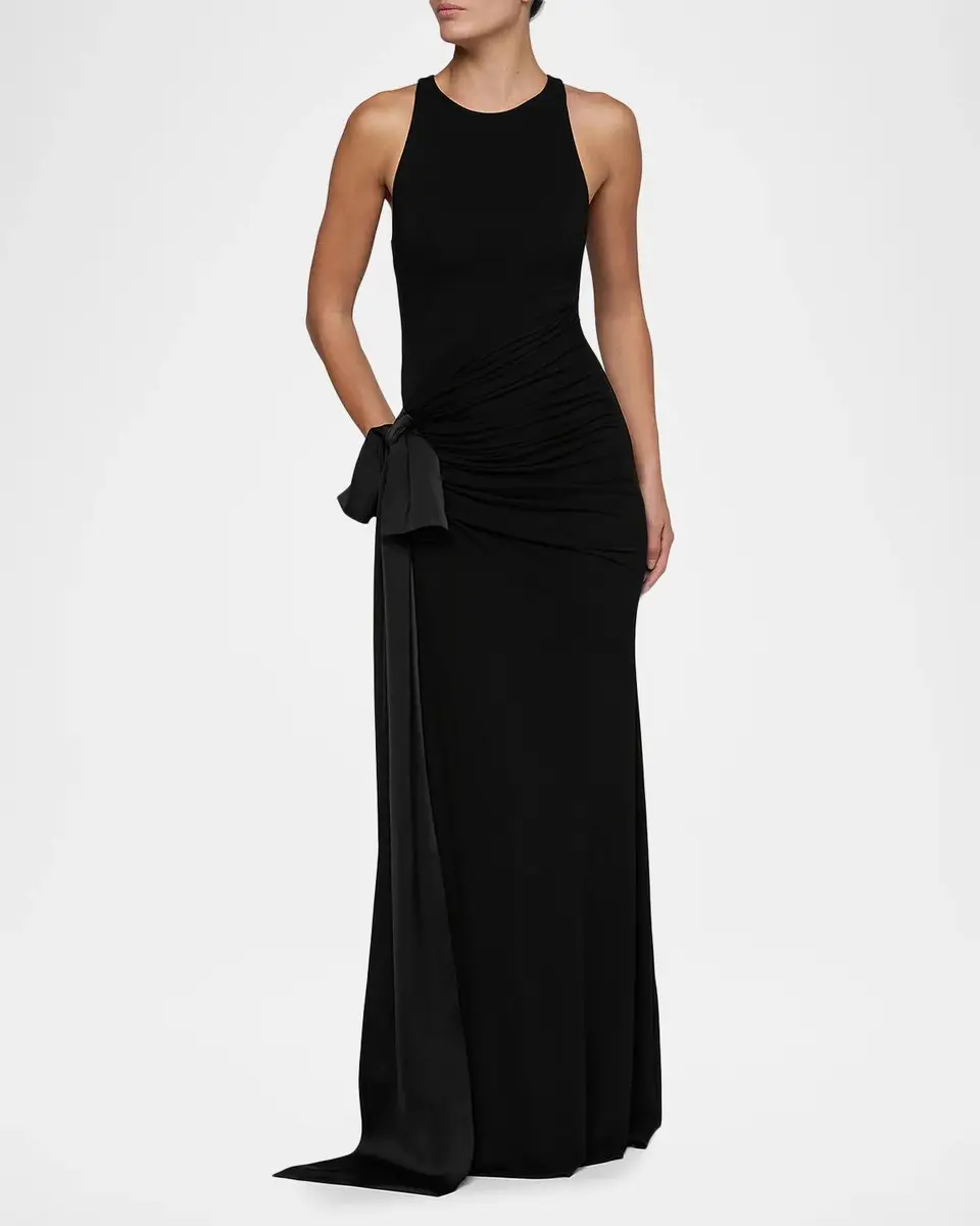 L'Agence Frost Shirred Sleeveless Gown | Thumbnail 2 L'Agence Frost Shirred Sleeveless Gown | Thumbnail 2