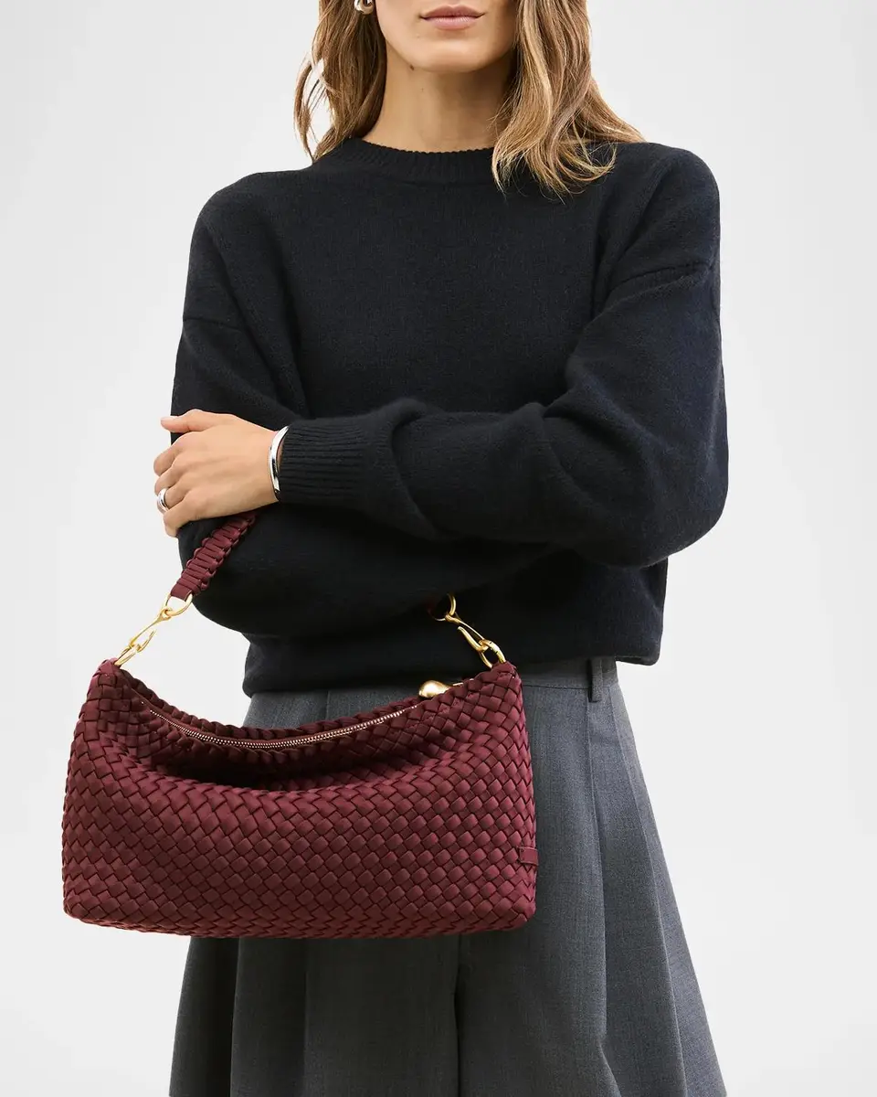 Naghedi Porto Small Half Moon Woven Neoprene Bag | Thumbnail 2 Naghedi Porto Small Half Moon Woven Neoprene Bag | Thumbnail 2