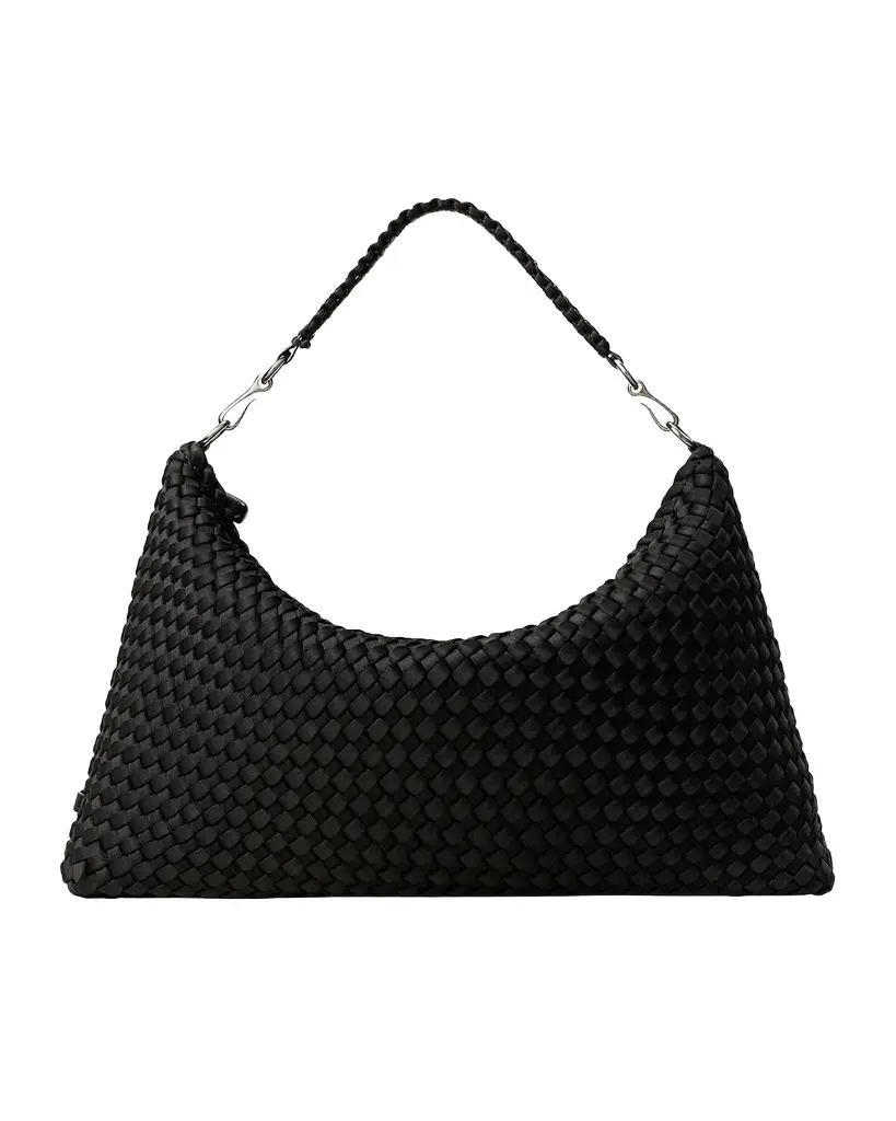 Naghedi Porto Handwoven Half-Moon Shoulder Bag