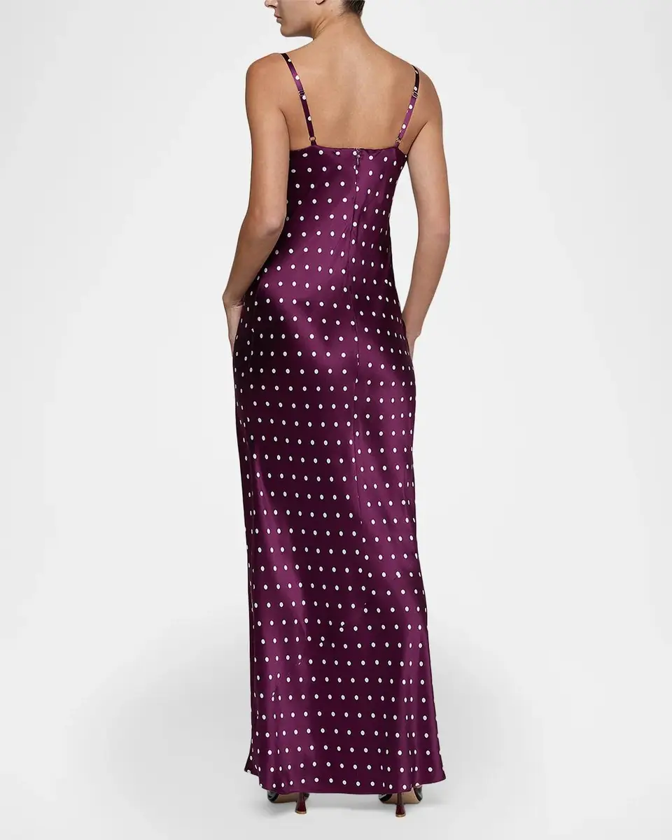 L'Agence Sayla Polka-Dot Silk Gown | Thumbnail 3 L'Agence Sayla Polka-Dot Silk Gown | Thumbnail 3