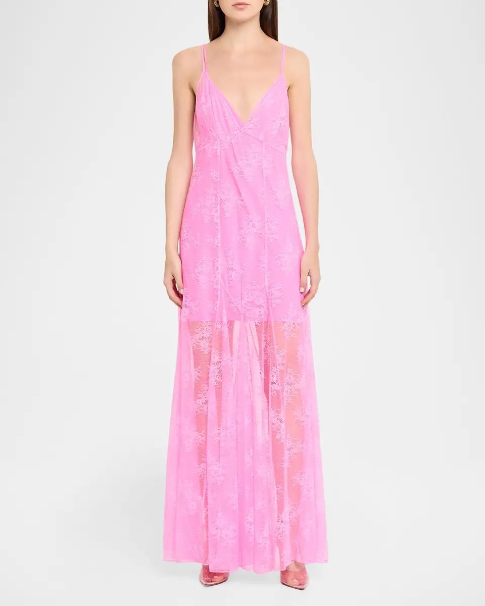 Kiki de Montparnasse Plunging Lace Slip Gown | Thumbnail 2 Kiki de Montparnasse Plunging Lace Slip Gown | Thumbnail 2
