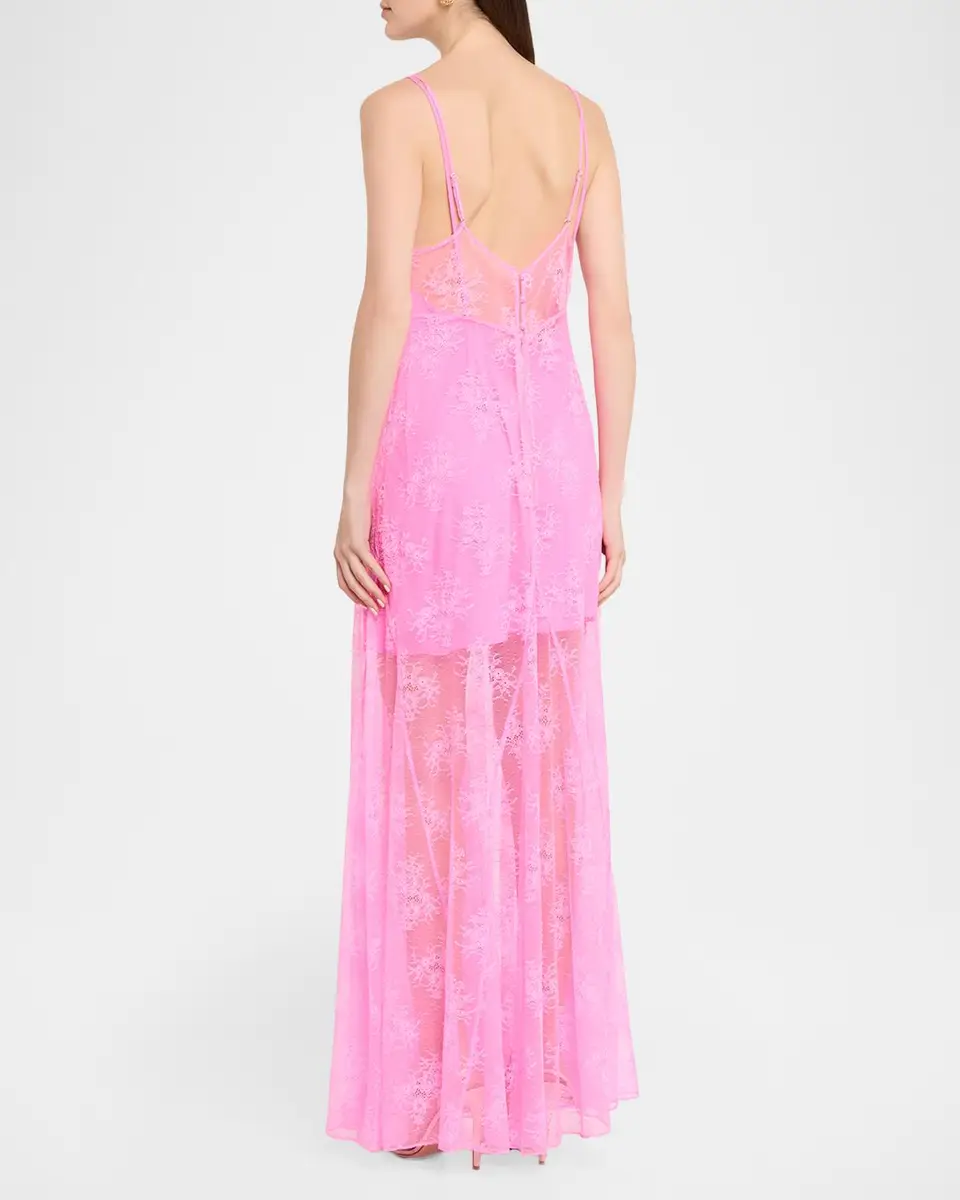 Kiki de Montparnasse Plunging Lace Slip Gown | Thumbnail 3 Kiki de Montparnasse Plunging Lace Slip Gown | Thumbnail 3