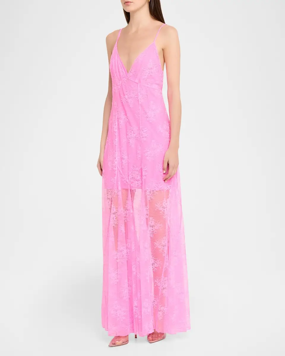 Kiki de Montparnasse Plunging Lace Slip Gown | Thumbnail 4 Kiki de Montparnasse Plunging Lace Slip Gown | Thumbnail 4