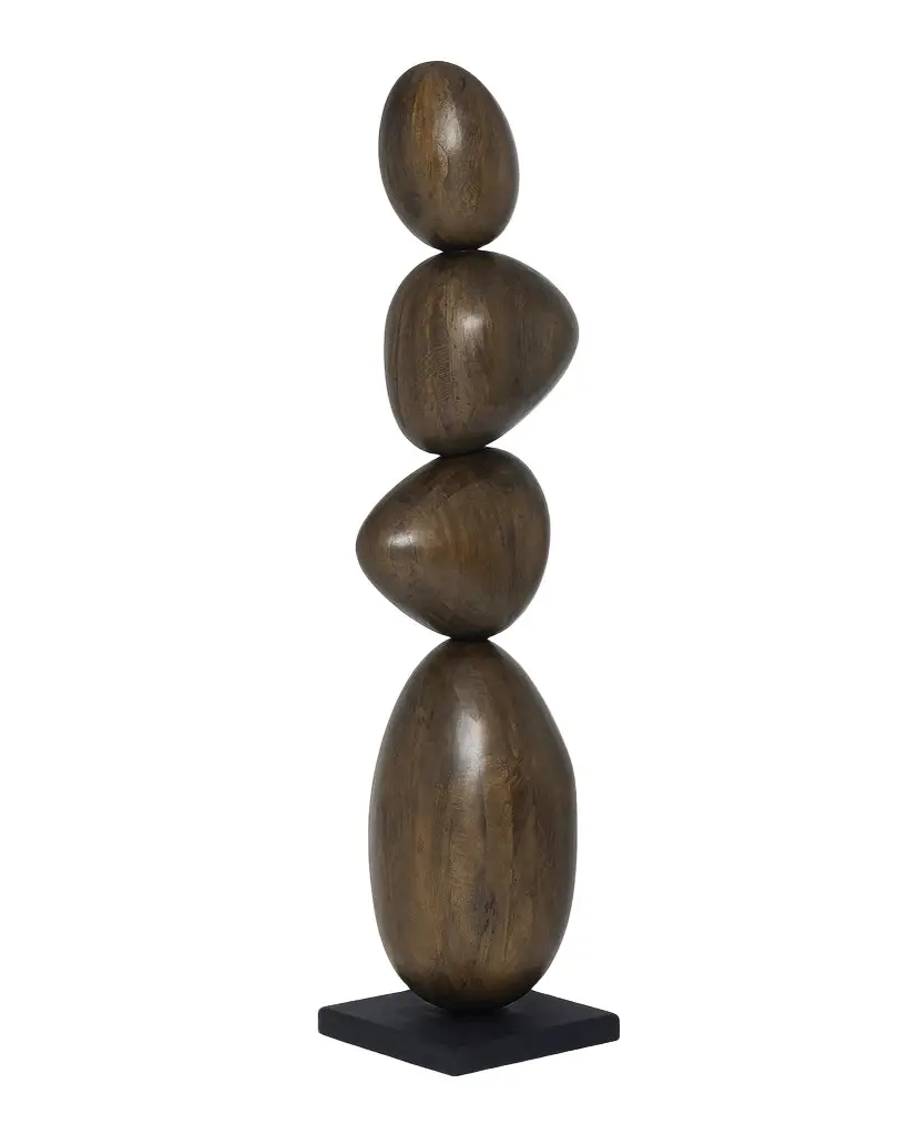 Sienna Mango Wood & Metal Statue
