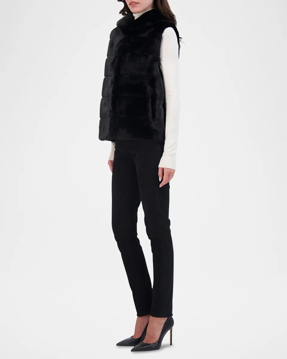 THEIA Horizontal Mink-Like Faux Fur Vest | Thumbnail 3 THEIA Horizontal Mink-Like Faux Fur Vest | Thumbnail 3