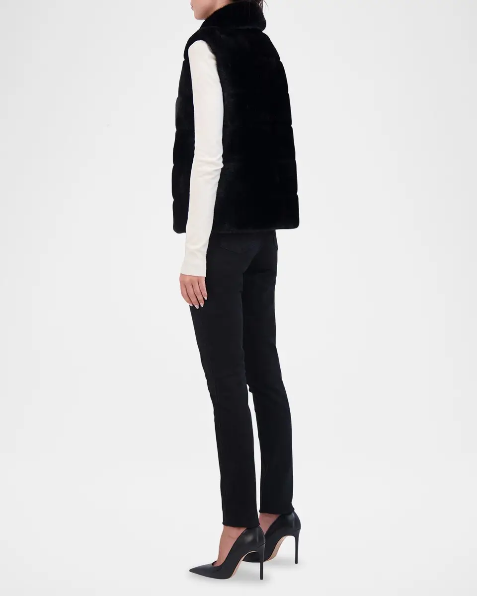 THEIA Horizontal Mink-Like Faux Fur Vest | Thumbnail 4 THEIA Horizontal Mink-Like Faux Fur Vest | Thumbnail 4