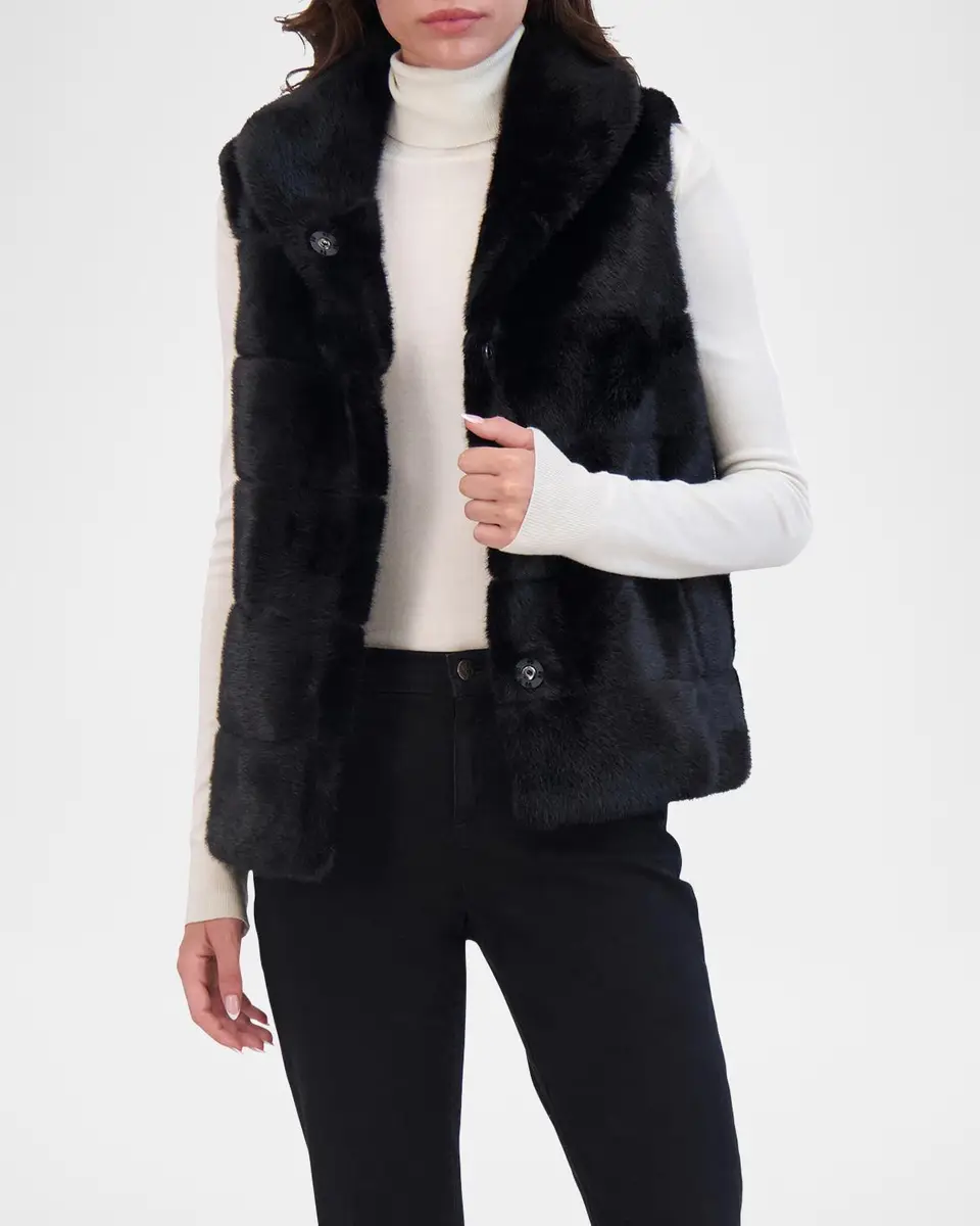 THEIA Horizontal Mink-Like Faux Fur Vest | Thumbnail 6 THEIA Horizontal Mink-Like Faux Fur Vest | Thumbnail 6