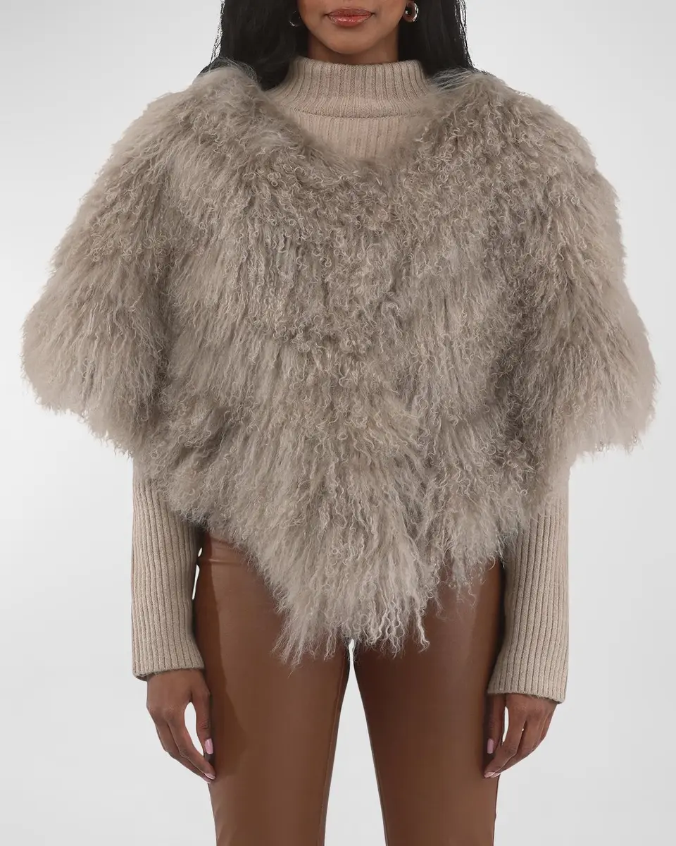 Gorski Select Mongolian Lamb Shearling Shawl | Thumbnail 4 Gorski Select Mongolian Lamb Shearling Shawl | Thumbnail 4