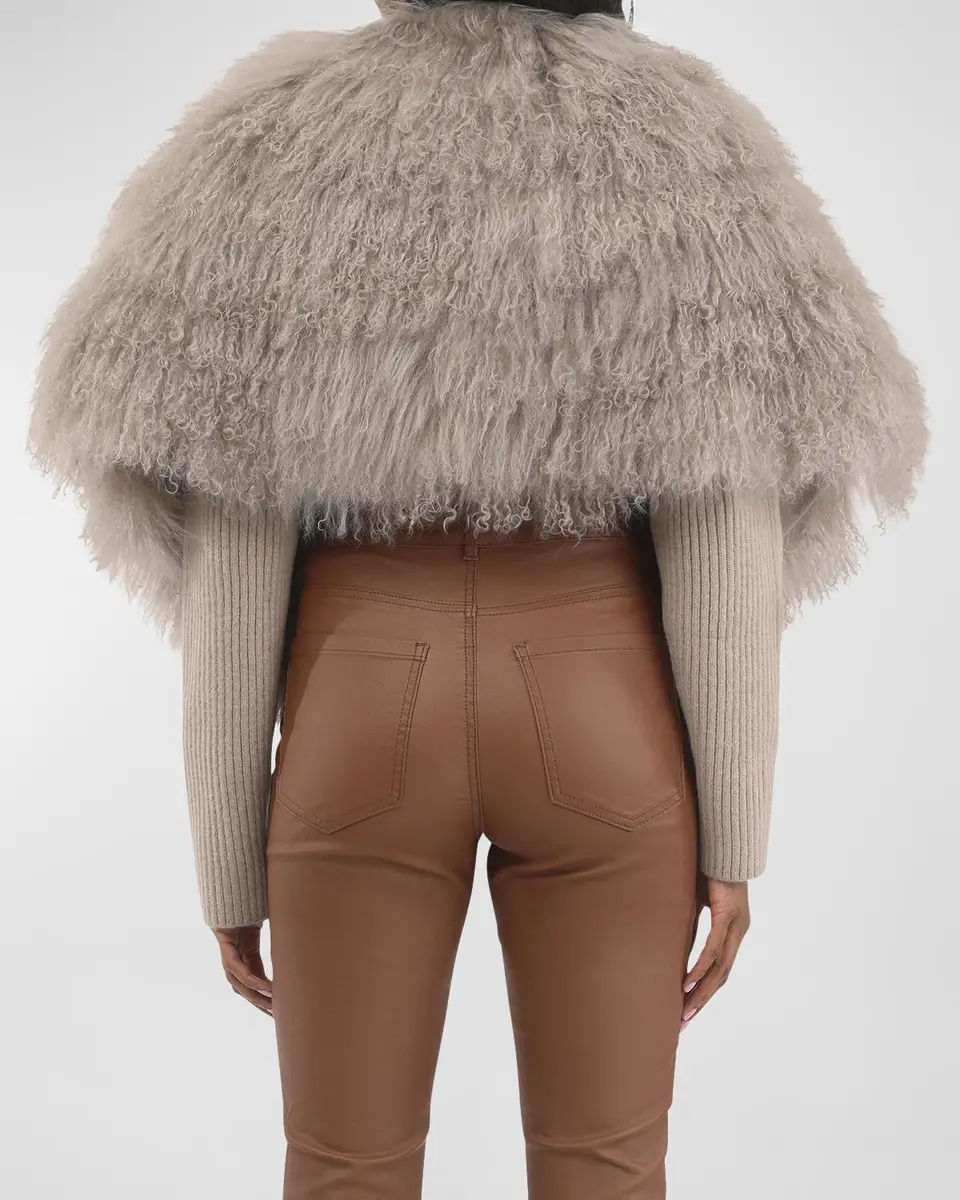 Gorski Select Mongolian Lamb Shearling Shawl | Thumbnail 5 Gorski Select Mongolian Lamb Shearling Shawl | Thumbnail 5