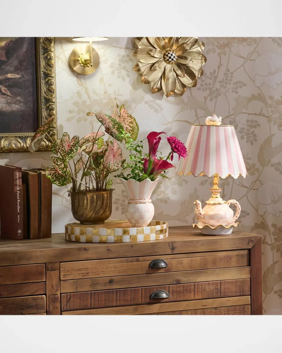 MacKenzie-Childs Rosy Checked Ceramic Vase | Thumbnail 2 MacKenzie-Childs Rosy Checked Ceramic Vase | Thumbnail 2