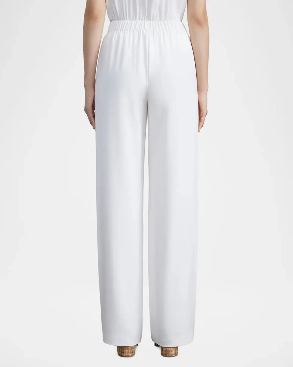 Lafayette 148 New York Organic Silk Crepe Straight-Leg Pull-On Pants | Thumbnail 3 Lafayette 148 New York Organic Silk Crepe Straight-Leg Pull-On Pants | Thumbnail 3