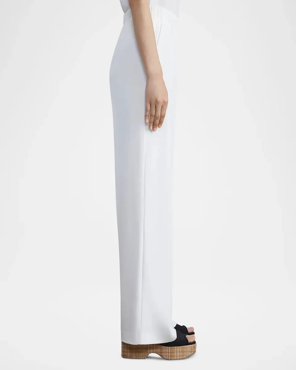 Lafayette 148 New York Organic Silk Crepe Straight-Leg Pull-On Pants | Thumbnail 5 Lafayette 148 New York Organic Silk Crepe Straight-Leg Pull-On Pants | Thumbnail 5