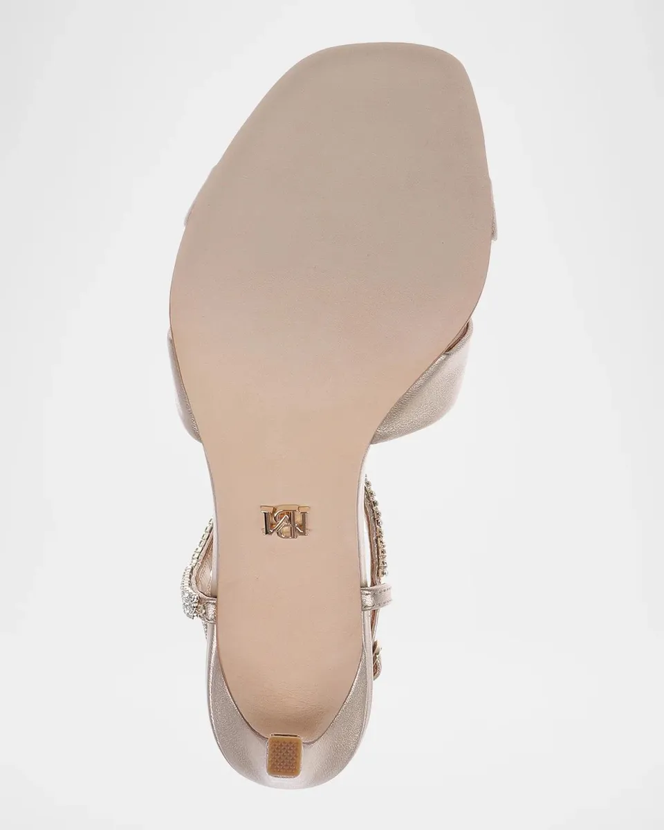 BADGLEY MISCHKA Reagan 95MM Crystal-Embellished Leather Sandals | Thumbnail 6 BADGLEY MISCHKA Reagan 95MM Crystal-Embellished Leather Sandals | Thumbnail 6