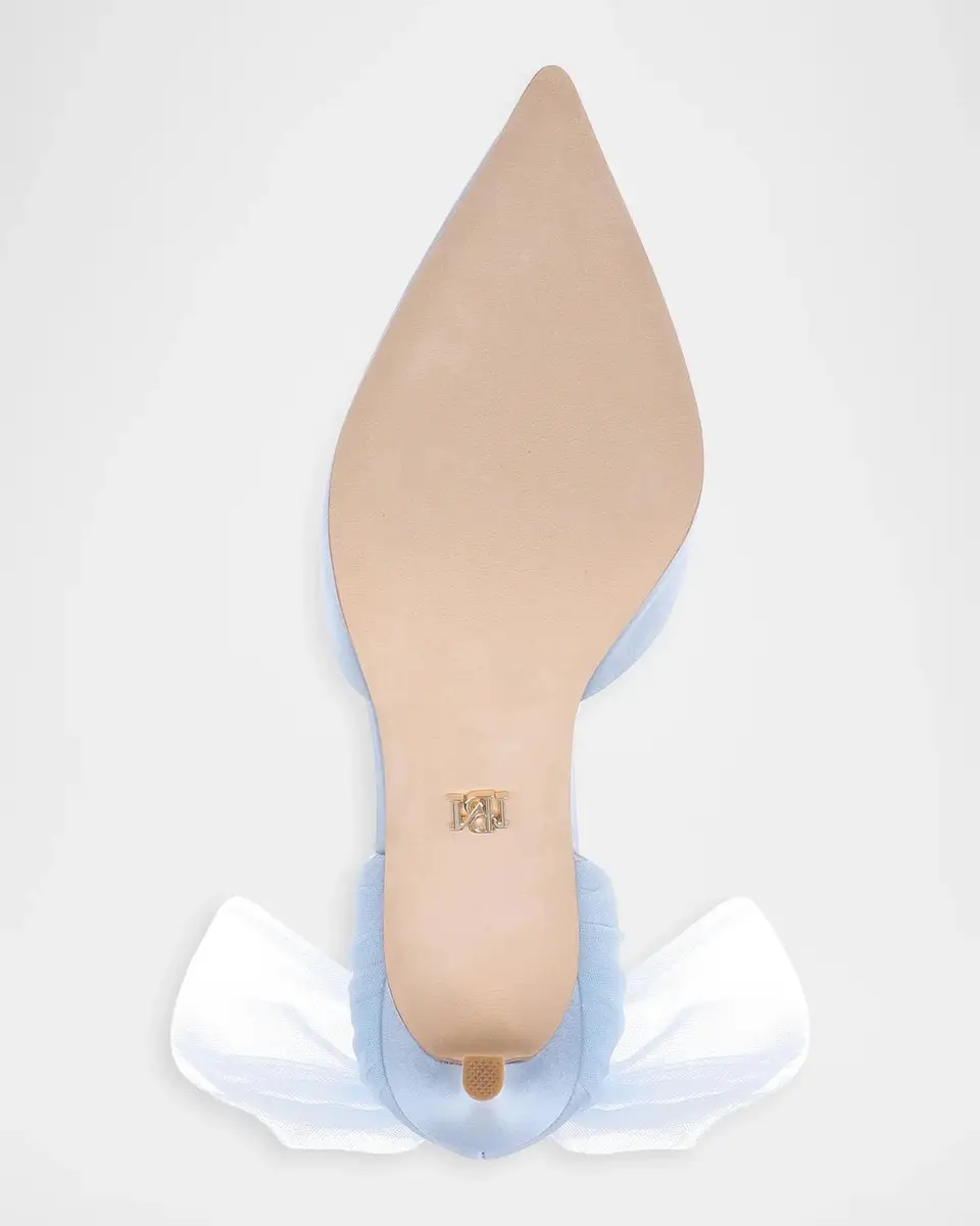 BADGLEY MISCHKA Rosalie 85MM Bow-Detail Satin D 'Orsay Pumps | Thumbnail 6 BADGLEY MISCHKA Rosalie 85MM Bow-Detail Satin D 'Orsay Pumps | Thumbnail 6