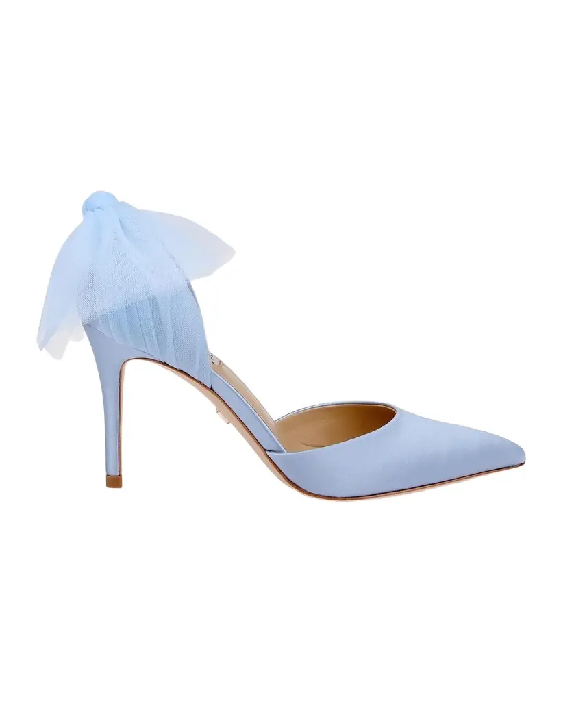 Rosalie 85MM Bow-Detail Satin D 'Orsay Pumps Rosalie 85MM Bow-Detail Satin D 'Orsay Pumps