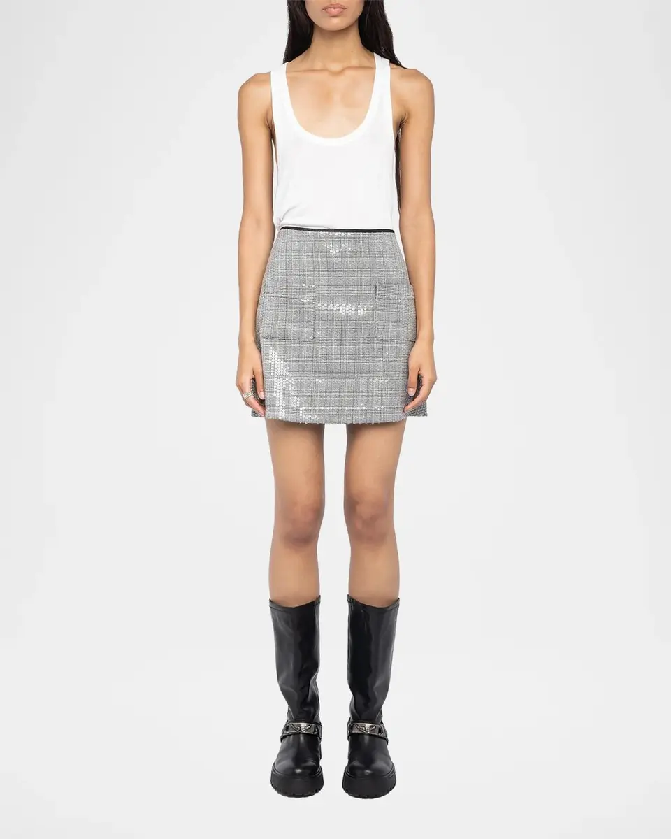 Zadig & Voltaire Jaime Car Sequined A-Line Miniskirt | Thumbnail 2 Zadig & Voltaire Jaime Car Sequined A-Line Miniskirt | Thumbnail 2