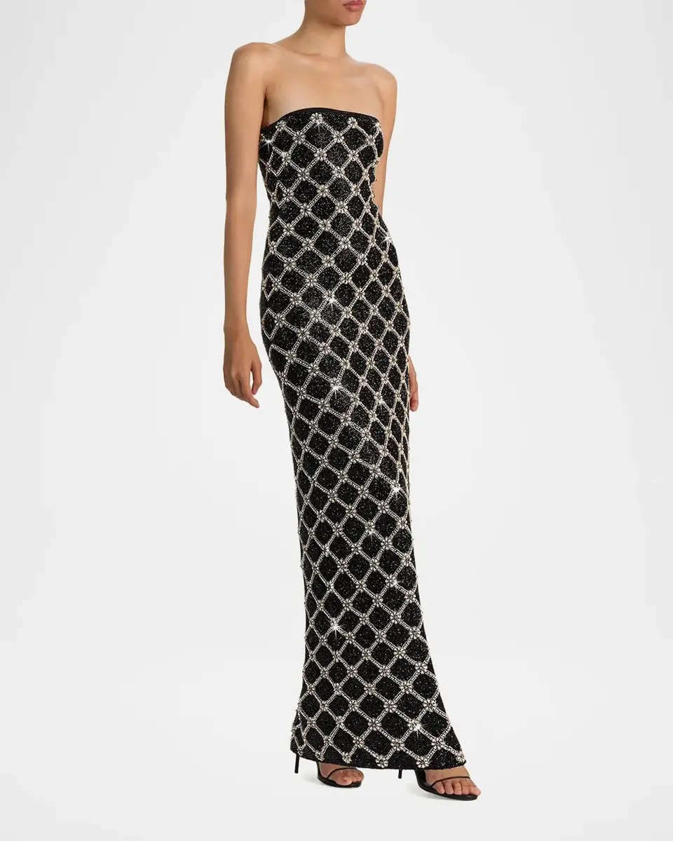 Alice + Olivia Delora Embellished Strapless Gown | Thumbnail 2 Alice + Olivia Delora Embellished Strapless Gown | Thumbnail 2
