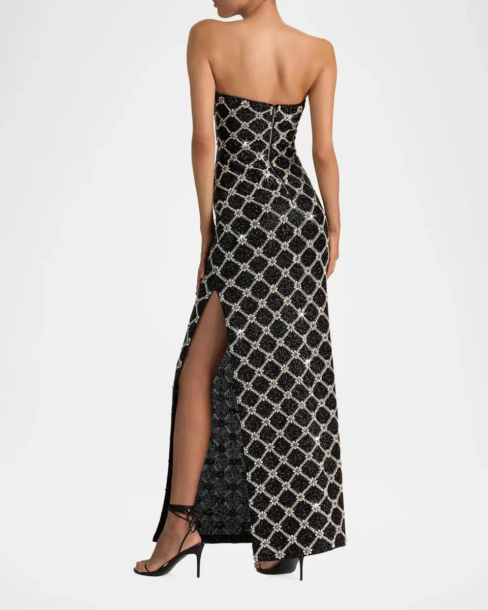 Alice + Olivia Delora Embellished Strapless Gown | Thumbnail 3 Alice + Olivia Delora Embellished Strapless Gown | Thumbnail 3