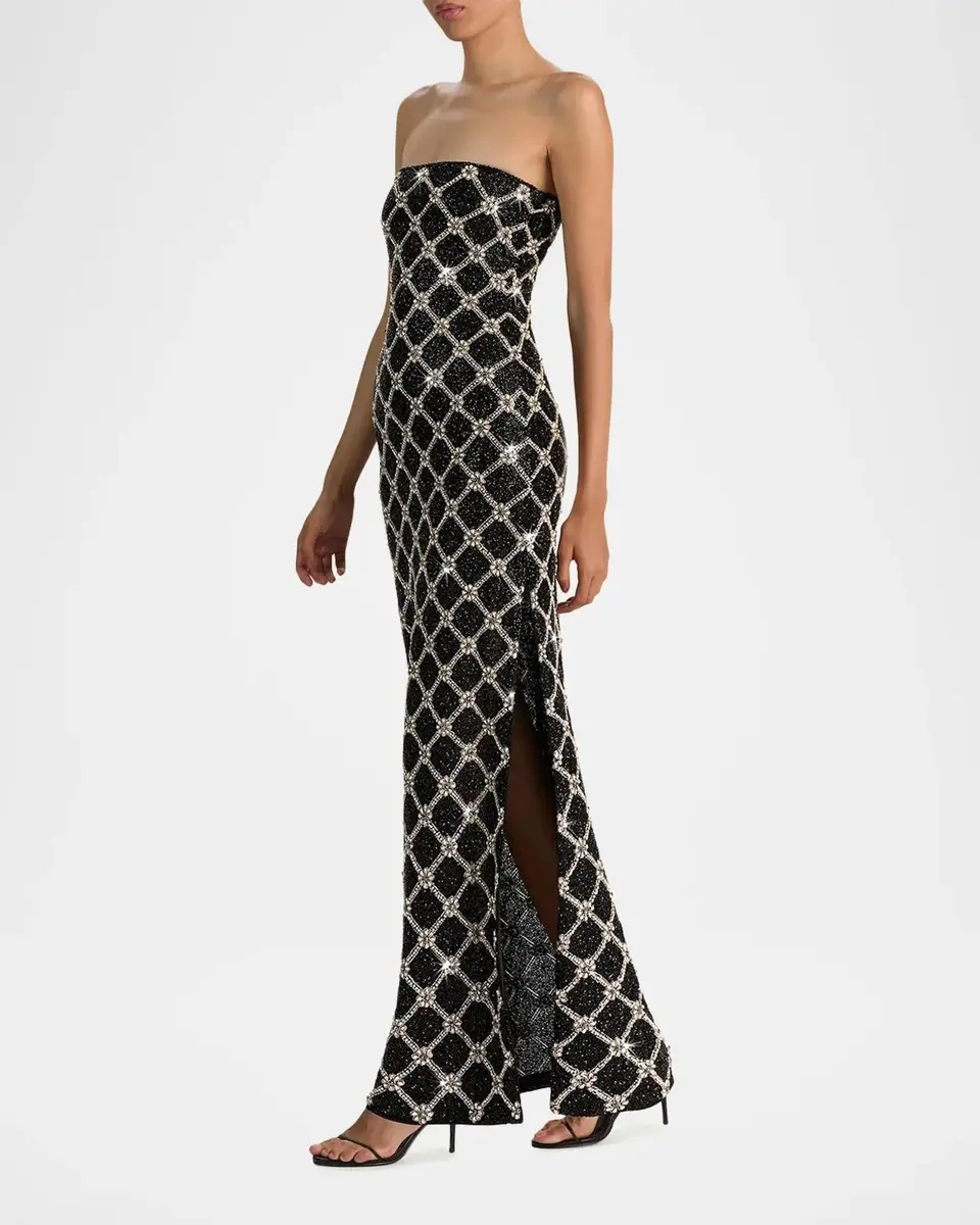 Alice + Olivia Delora Embellished Strapless Gown | Thumbnail 4 Alice + Olivia Delora Embellished Strapless Gown | Thumbnail 4