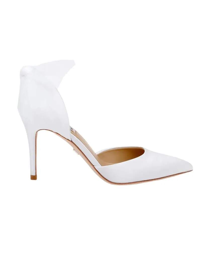 Rosalie 85MM Bow-Detail Satin D 'Orsay Pumps Rosalie 85MM Bow-Detail Satin D 'Orsay Pumps
