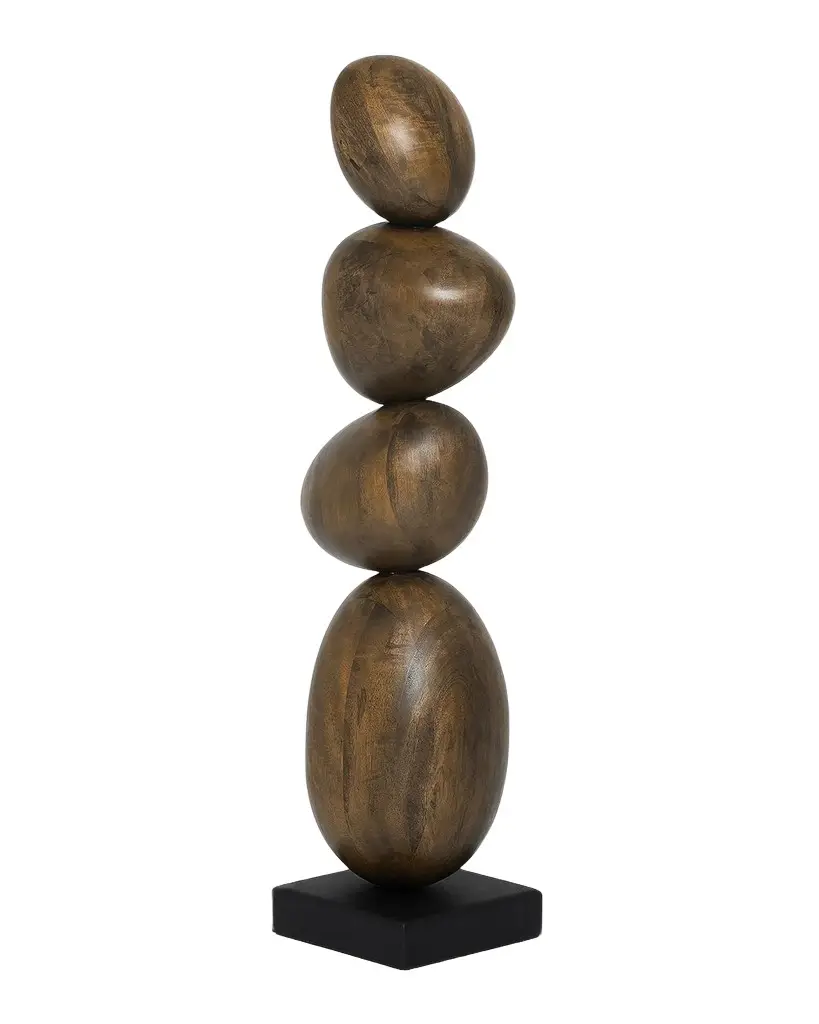 Sienna Mango Wood & Metal Statue