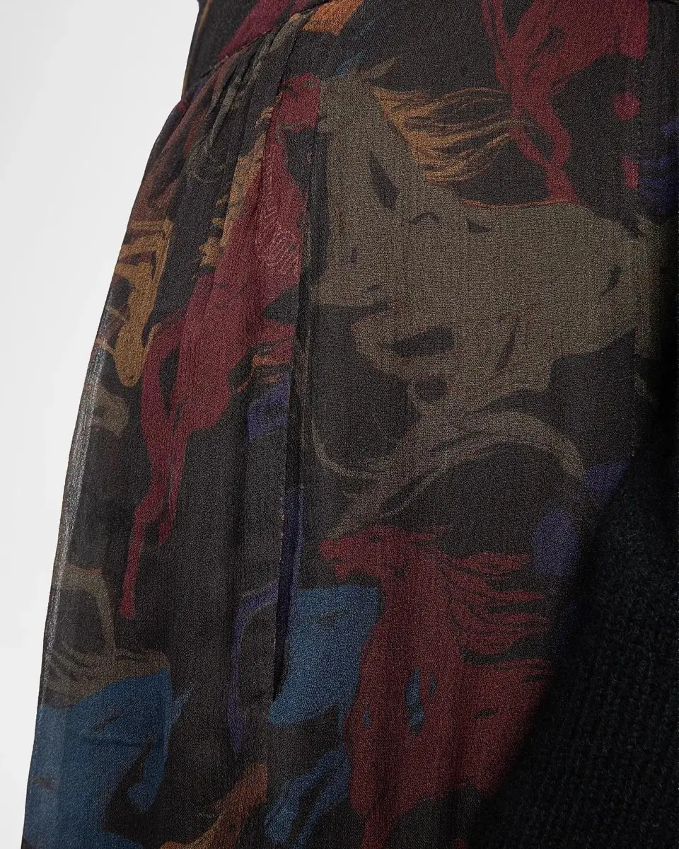 Zadig & Voltaire Jadys Mousseline Horse-Printed A-Line Miniskirt | Thumbnail 6 Zadig & Voltaire Jadys Mousseline Horse-Printed A-Line Miniskirt | Thumbnail 6