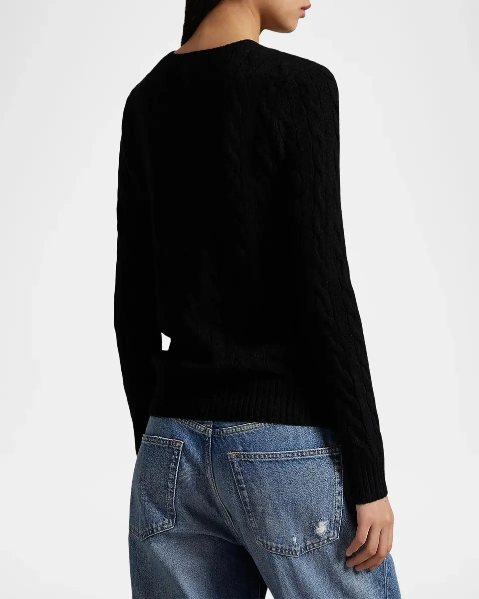 Polo Ralph Lauren Cable-Knit Wool-Cashmere Crewneck Sweater | Thumbnail 3 Polo Ralph Lauren Cable-Knit Wool-Cashmere Crewneck Sweater | Thumbnail 3