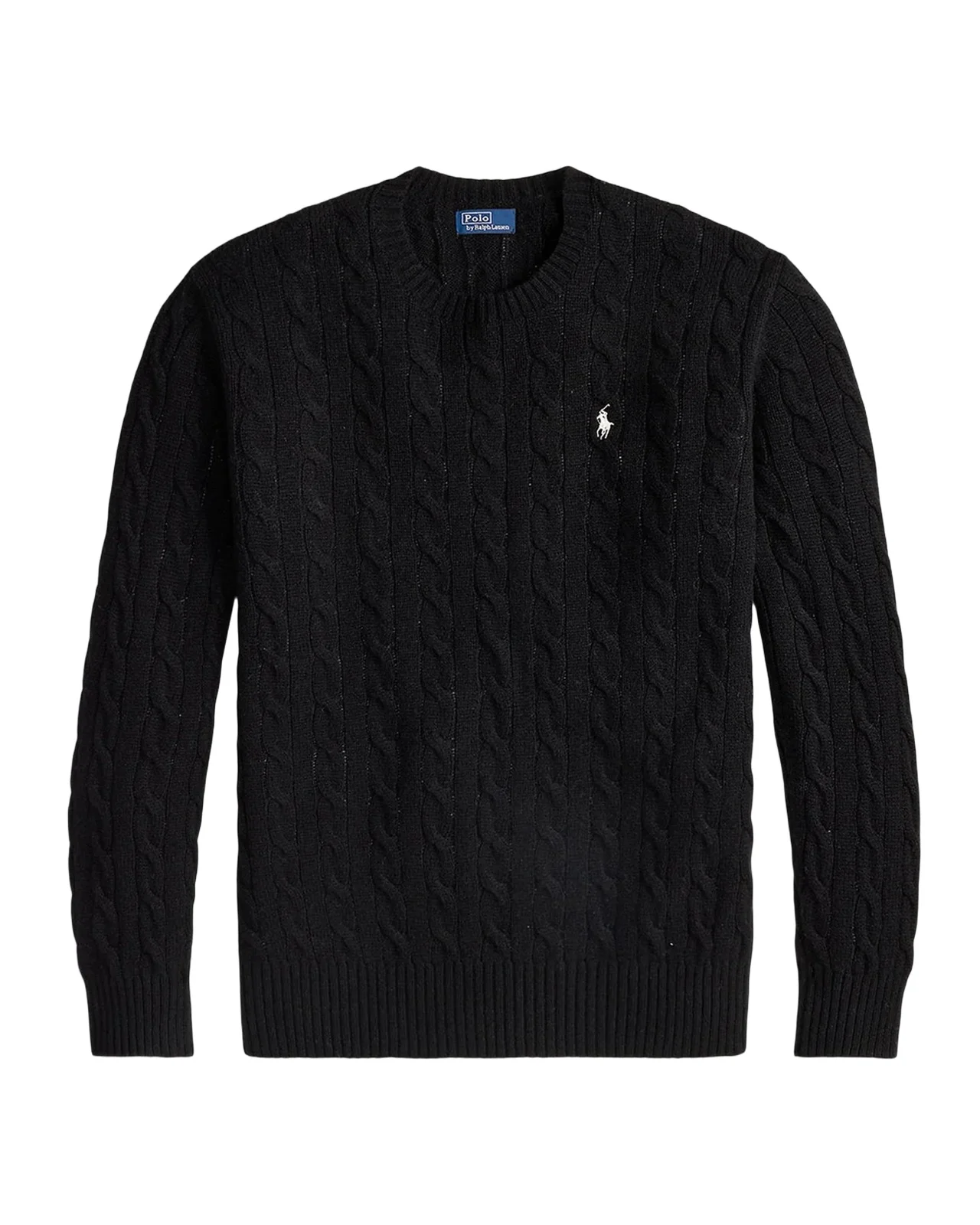 Cable-Knit Wool-Cashmere Crewneck Sweater