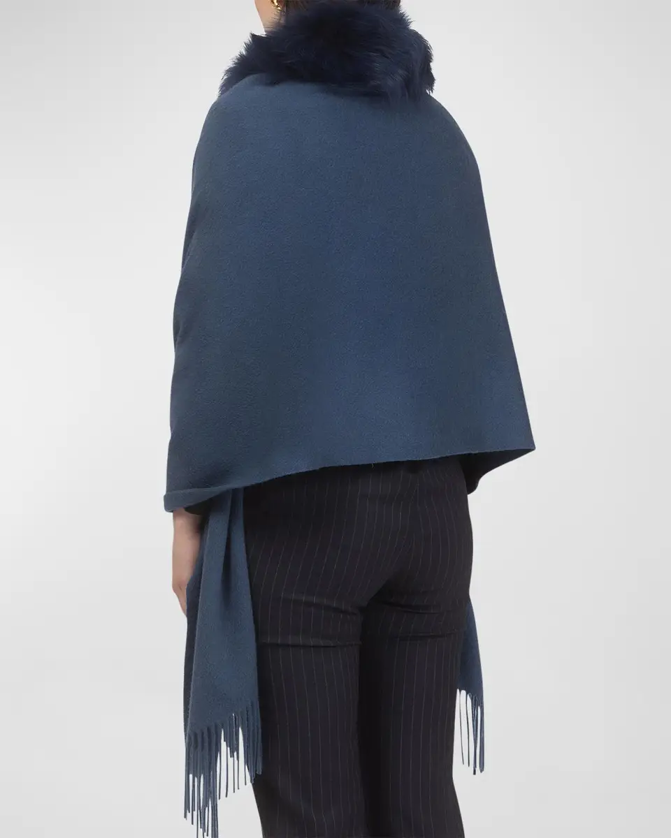 Gorski Cashmere & Lamb Shearling Stole | Thumbnail 5 Gorski Cashmere & Lamb Shearling Stole | Thumbnail 5
