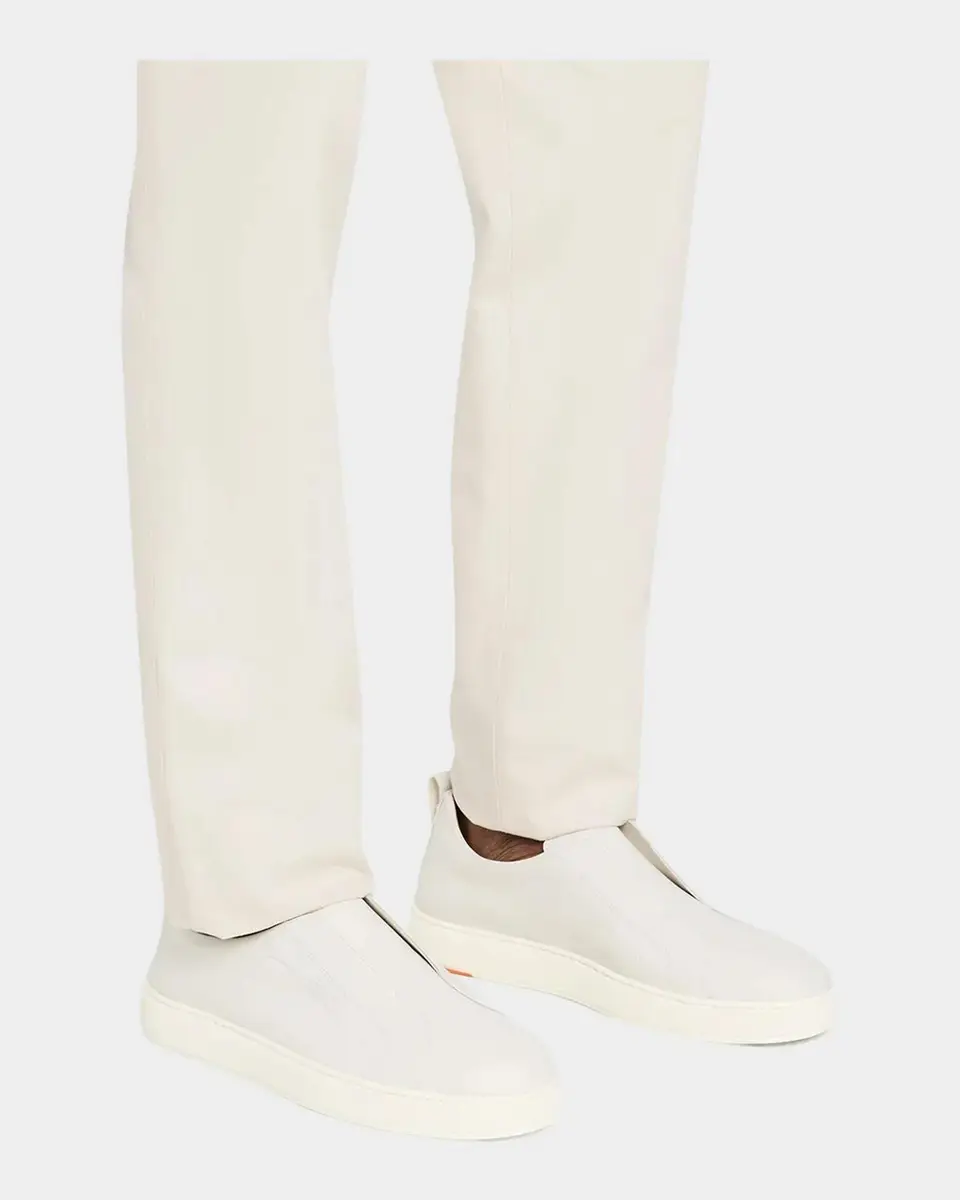 Santoni Men's Victory Deerskin Slip-On Sneakers | Thumbnail 2 Santoni Men's Victory Deerskin Slip-On Sneakers | Thumbnail 2