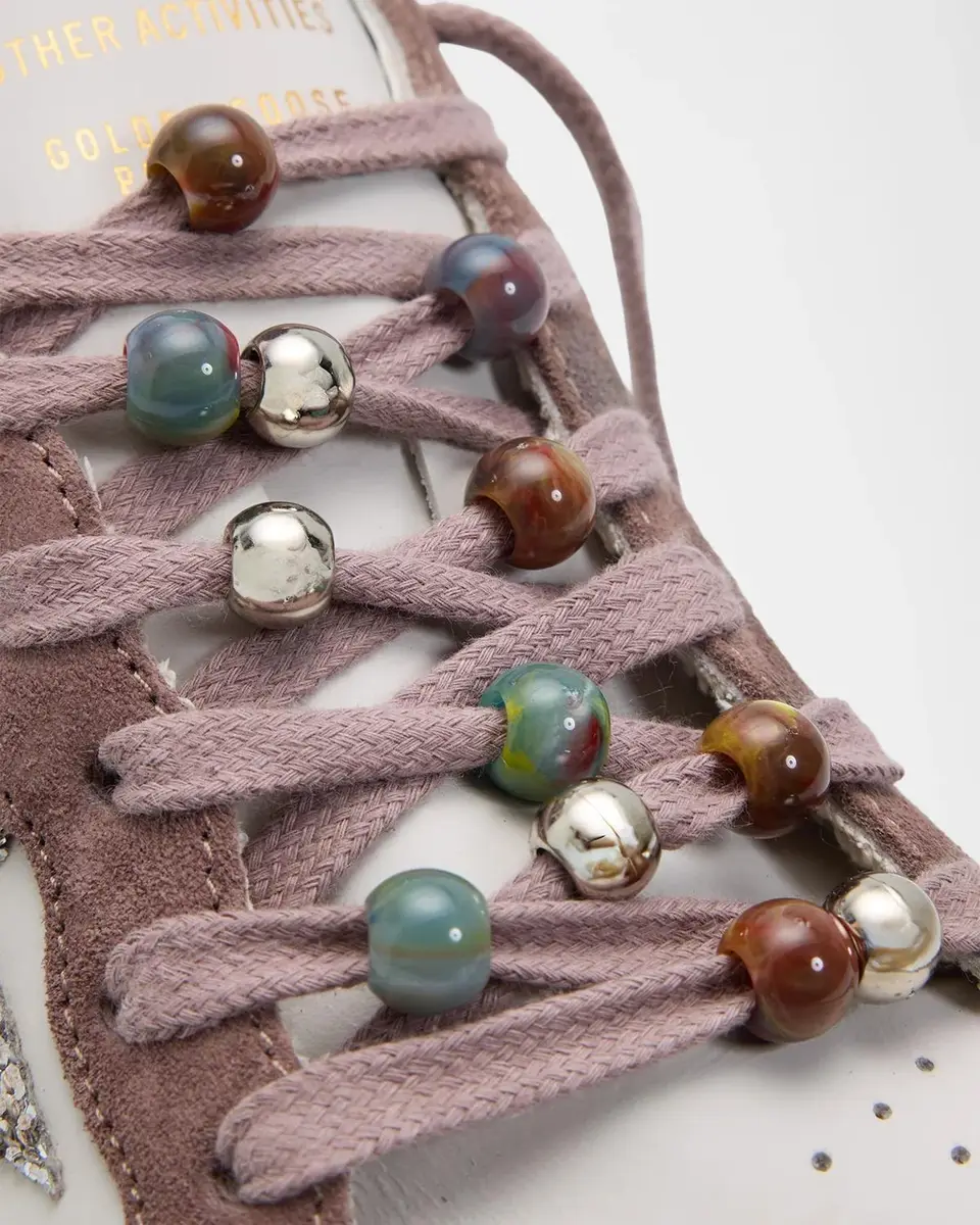 Golden Goose Ball Star Mixed Leather Glitter Low-Top Sneakers | Thumbnail 5 Golden Goose Ball Star Mixed Leather Glitter Low-Top Sneakers | Thumbnail 5
