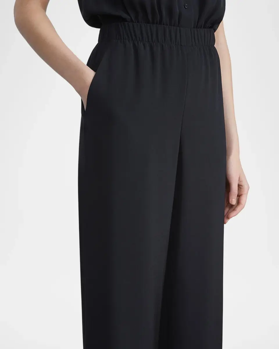 Lafayette 148 New York Organic Silk Crepe Straight-Leg Pull-On Pants | Thumbnail 4 Lafayette 148 New York Organic Silk Crepe Straight-Leg Pull-On Pants | Thumbnail 4