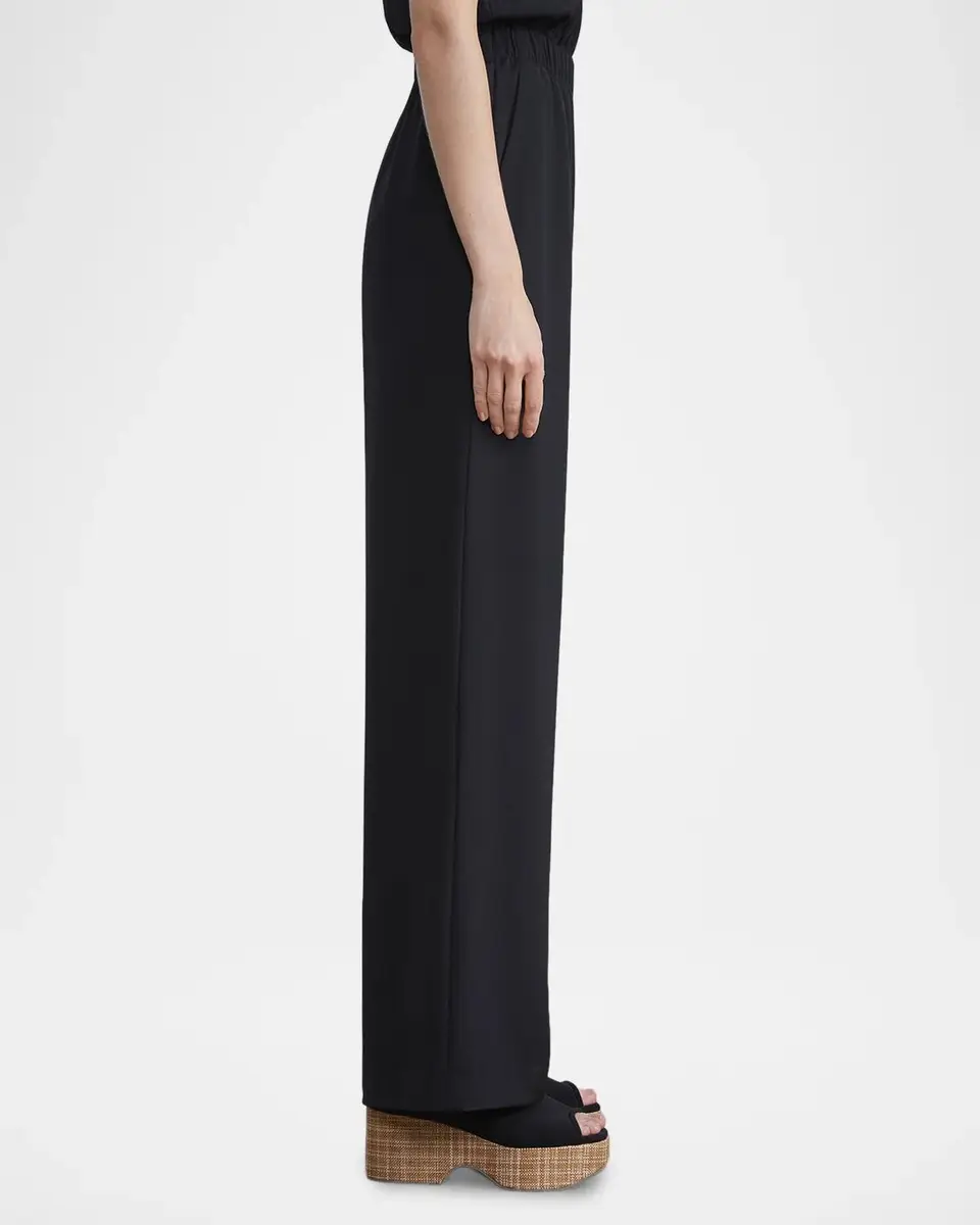 Lafayette 148 New York Organic Silk Crepe Straight-Leg Pull-On Pants | Thumbnail 5 Lafayette 148 New York Organic Silk Crepe Straight-Leg Pull-On Pants | Thumbnail 5