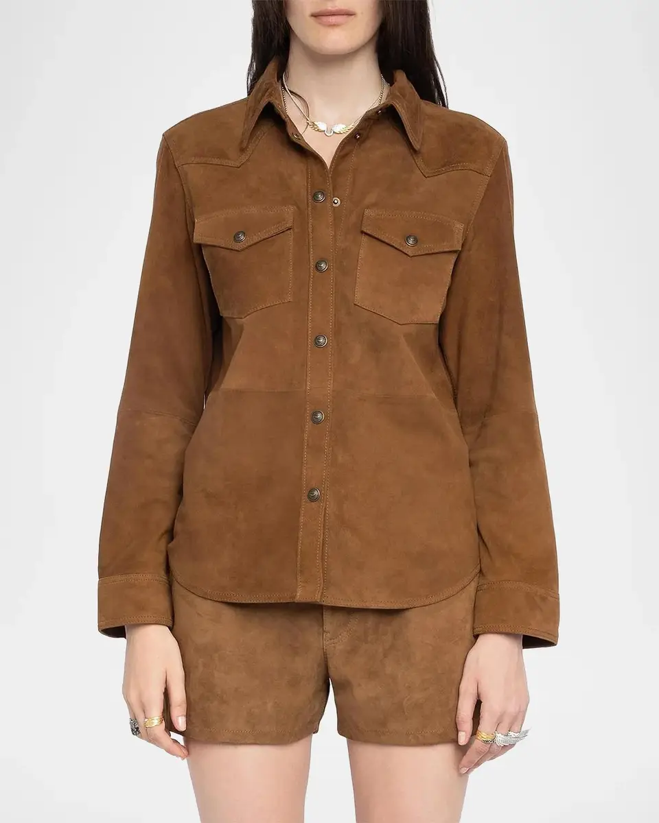 Zadig & Voltaire Thelma Suede Shirt | Thumbnail 4 Zadig & Voltaire Thelma Suede Shirt | Thumbnail 4