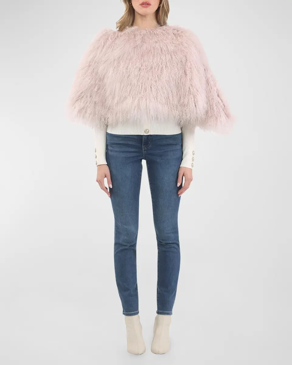 Gorski Select Mongolian Lamb Shearling Shawl | Thumbnail 2