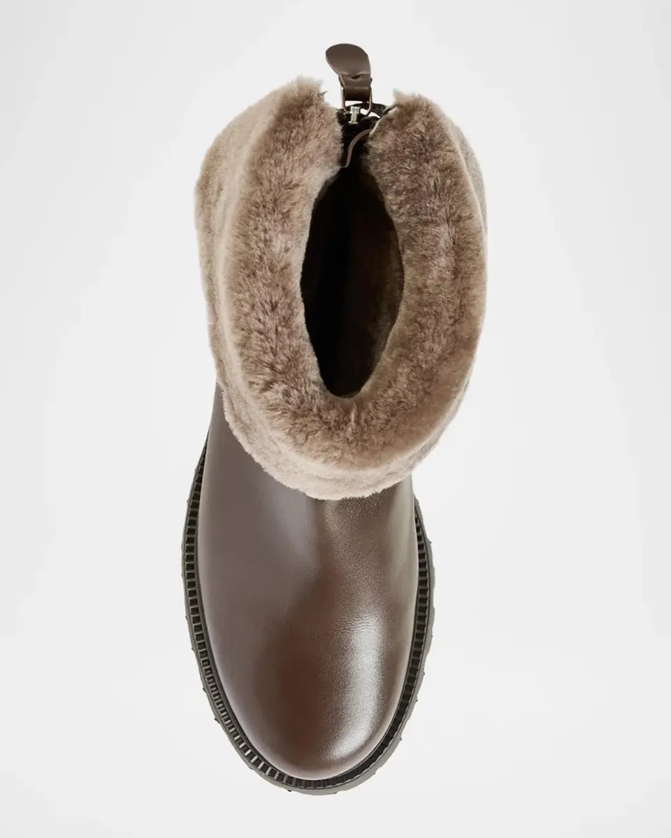 Aquatalia 40mm Mimi Shearling-Lined Waterproof Suede Ankle Boots | Thumbnail 4 Aquatalia 40mm Mimi Shearling-Lined Waterproof Suede Ankle Boots | Thumbnail 4